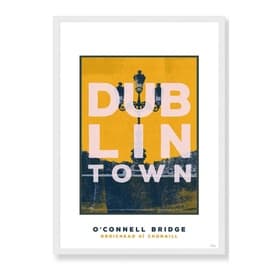 Dublin Town O'Connell Bridge Large Frame