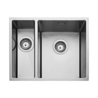 ALMOST PERFECT - Rangemaster Kube 1.5 Bowl Inset / Undermount Chrome Stainless Steel Kitchen Sink