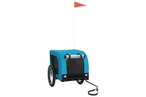 Vidaxl 94002 Pet Bike Trailer Blue And Black Oxford Fabric And Iron