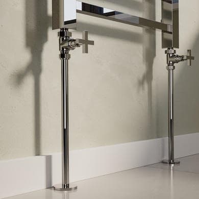 Chrome Radiator Pipe Covers 300mm