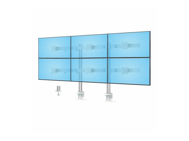 Startech Six-Monitor Desk Mount w/ Crossbar, Up To 32" Screens/17.6lb mounting kit