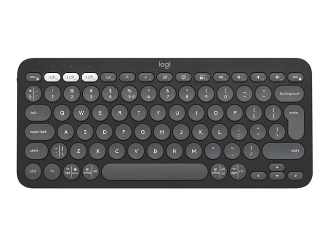 LOGITECH - Pebble Keys 2 K380s - keyboard - QWERTY - US International - tonal graphite Input Device