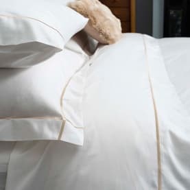 Sea Breeze Flat Sheet 310 Thread Count White-Gold