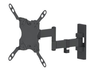 Manhattan TV & Monitor Mount, Wall, Full Motion, 1 screen, Screen Sizes: 13-42", Black, VESA 75x75 to 200x200mm, Max 20kg, Tilt & Swivel with 3 Pivots