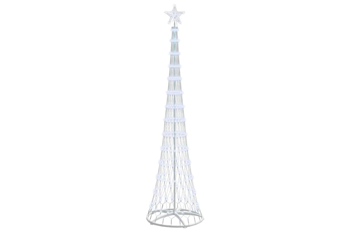 Vidaxl Led Christmas Tree With Stand Cool White 70 X 70 X 250 Cm Metal