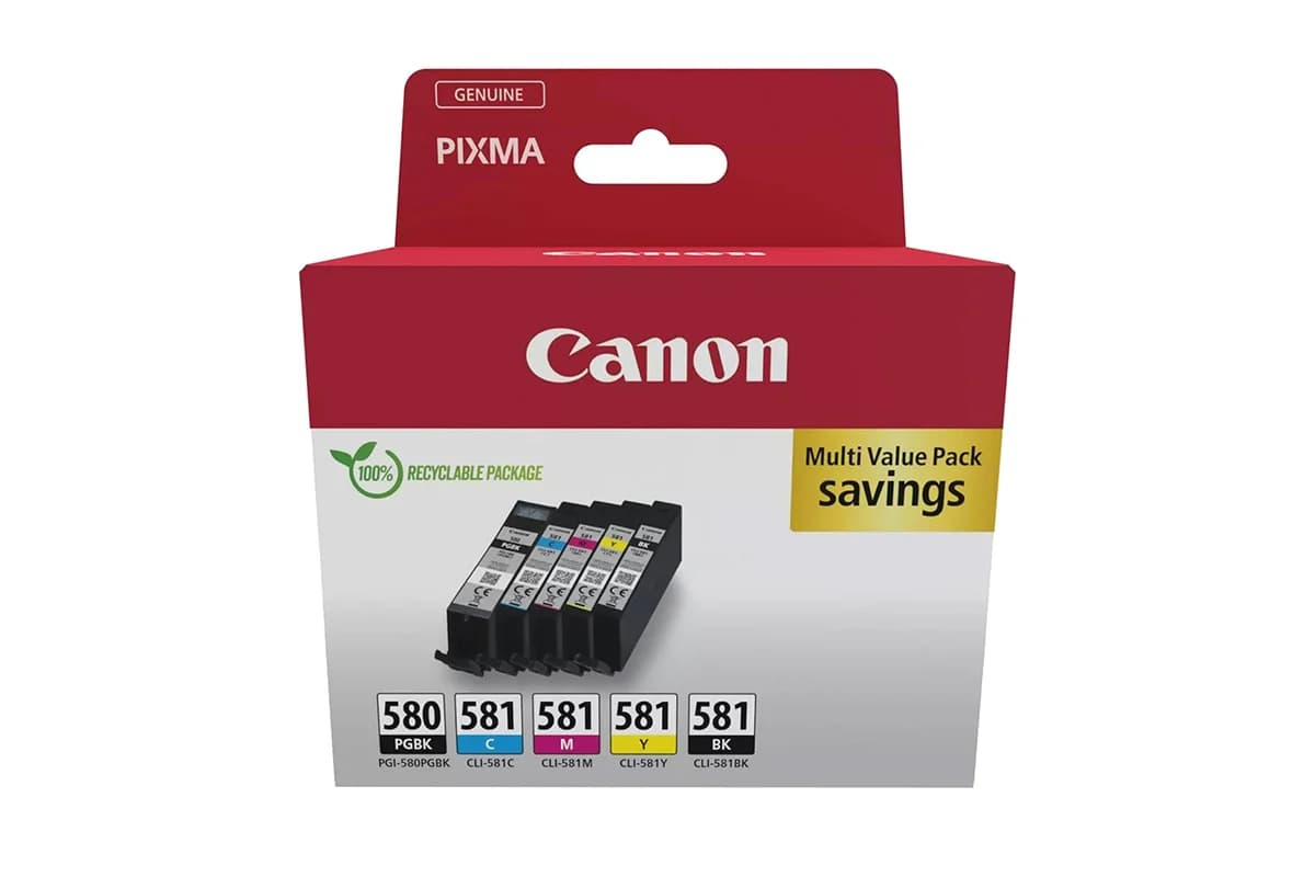 Canon PGI-580BK / CLI-581 Ink Cartridge | 5 Pack