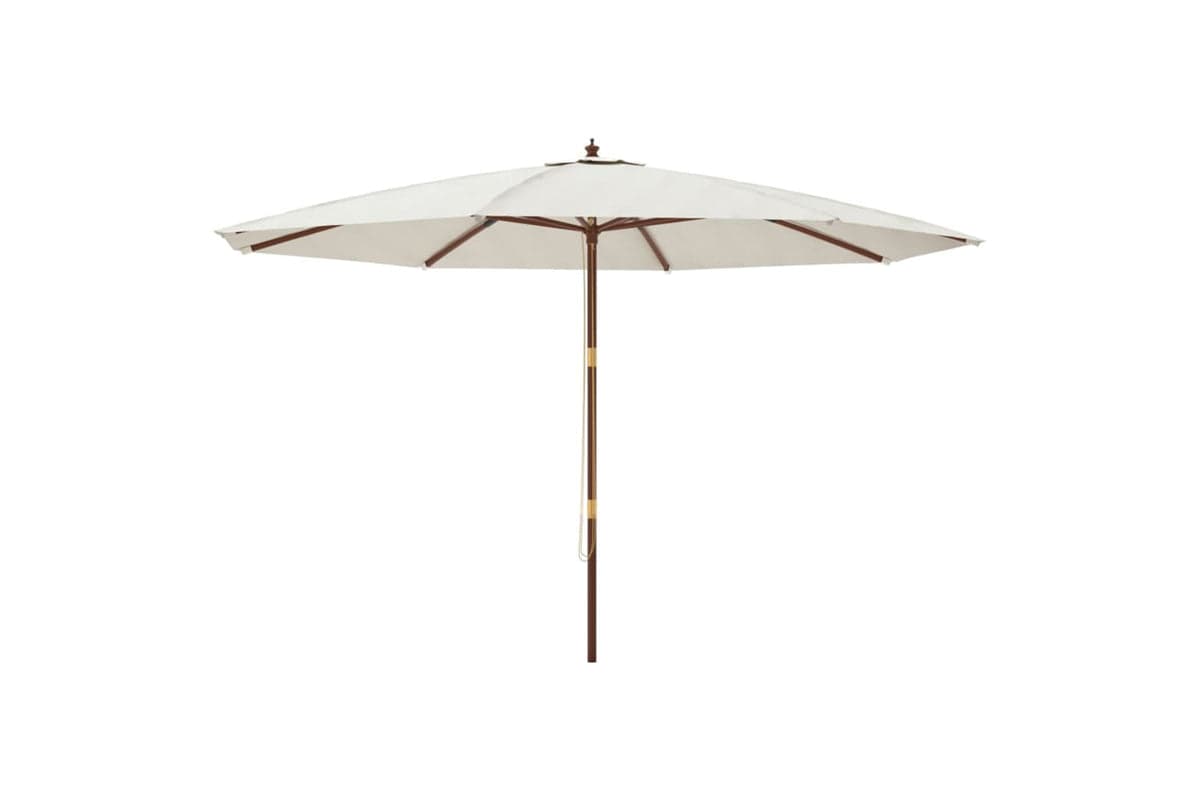 vidaXL 363175 Garden Parasol With Wooden Pole Sand 400x273cm