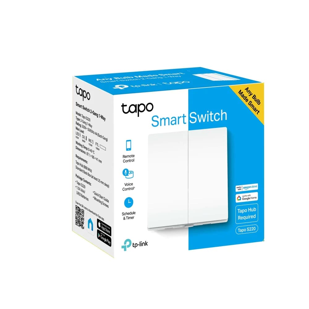 Tplink 2 Gang Smart Switch Extension Lead | S220