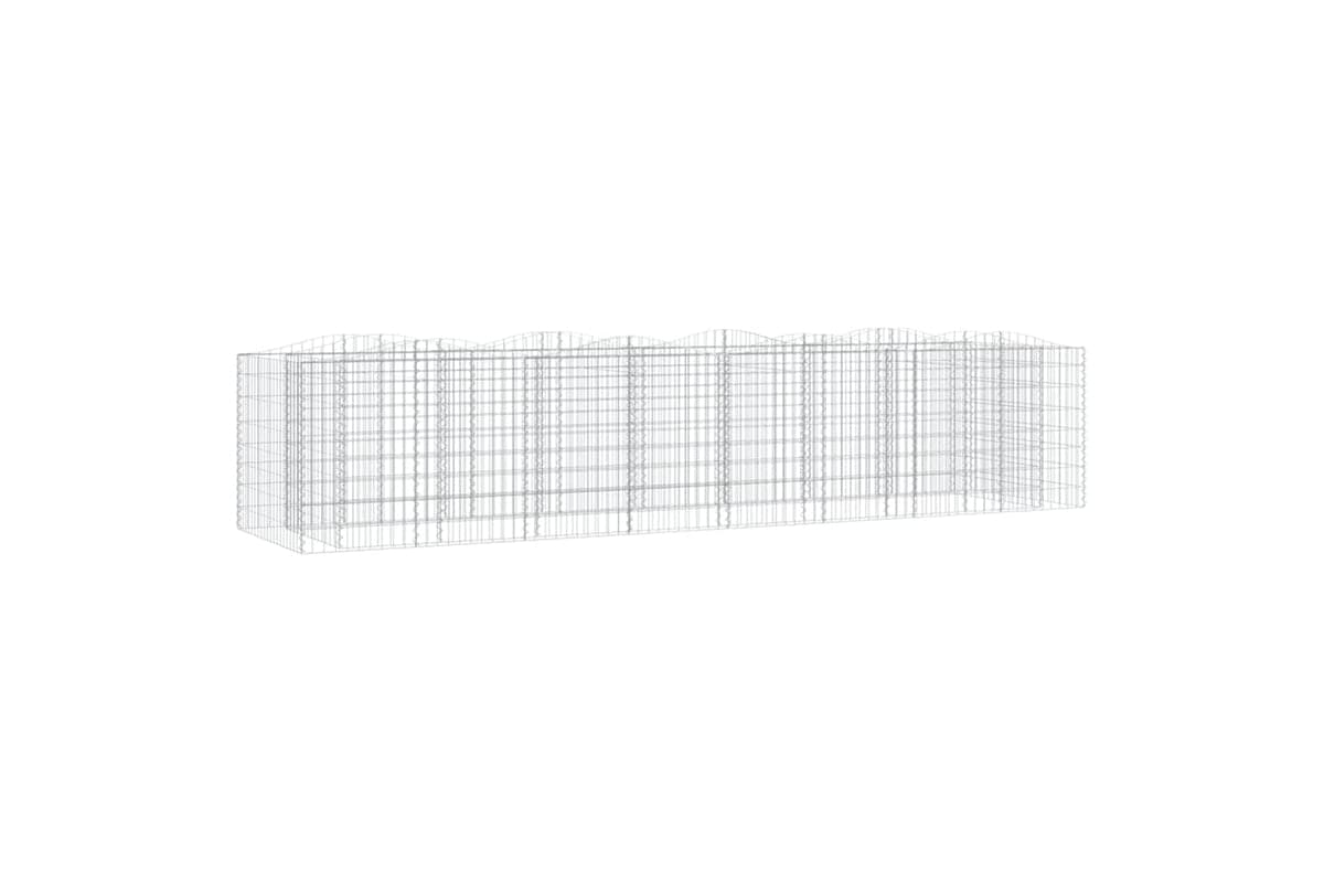 vidaXL 153555 Arched Gabion Raised Bed 400x100x100cm Galvanised Iron