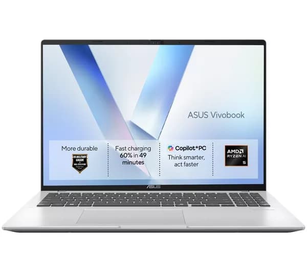 ASUS Vivobook 16 S1607KA 16" Laptop - AMD Ryzen AI 5, 512 GB SSD, Cool Silver