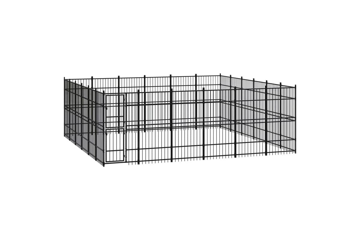 Vidaxl 3097995 Outdoor Dog Kennel Steel 33.18 M2