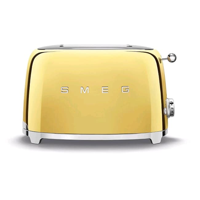 Smeg 50's Retro Style Gold 2 Slice Toaster | TSF01GOUK