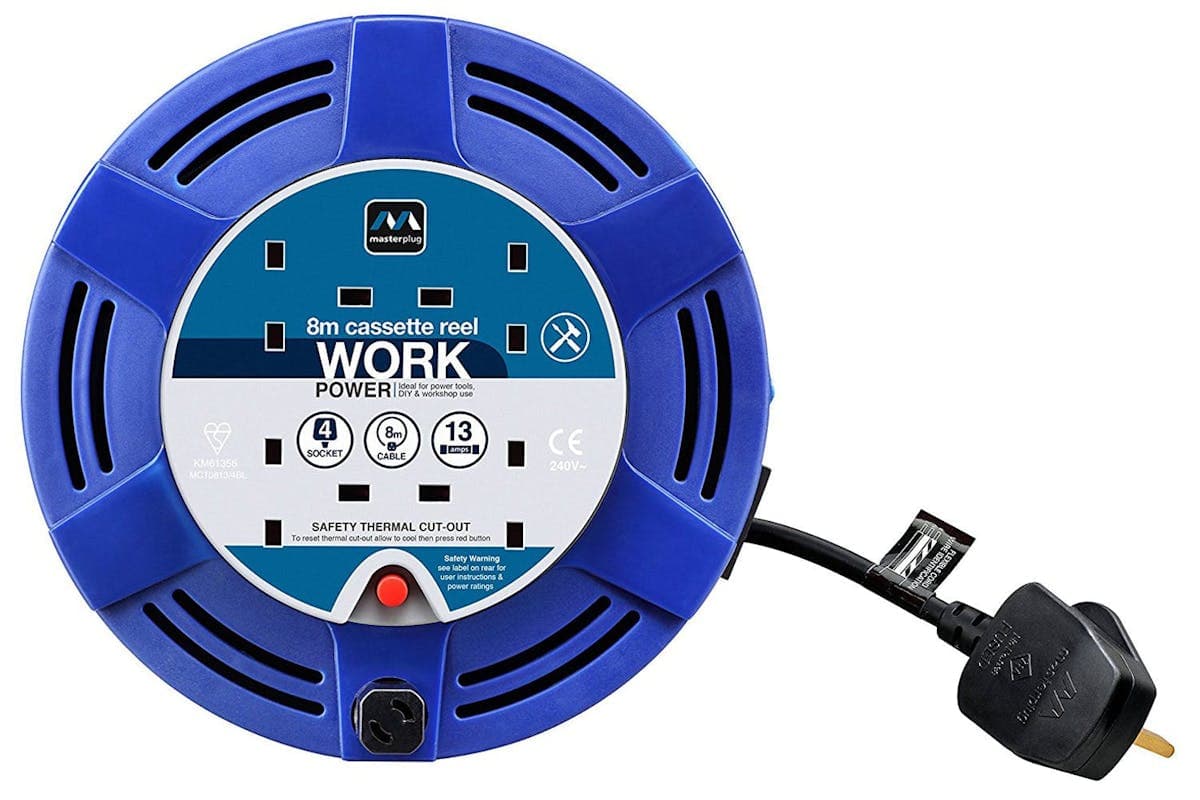 MasterPlug 4 Socket Medium Cassette Reel | 8m