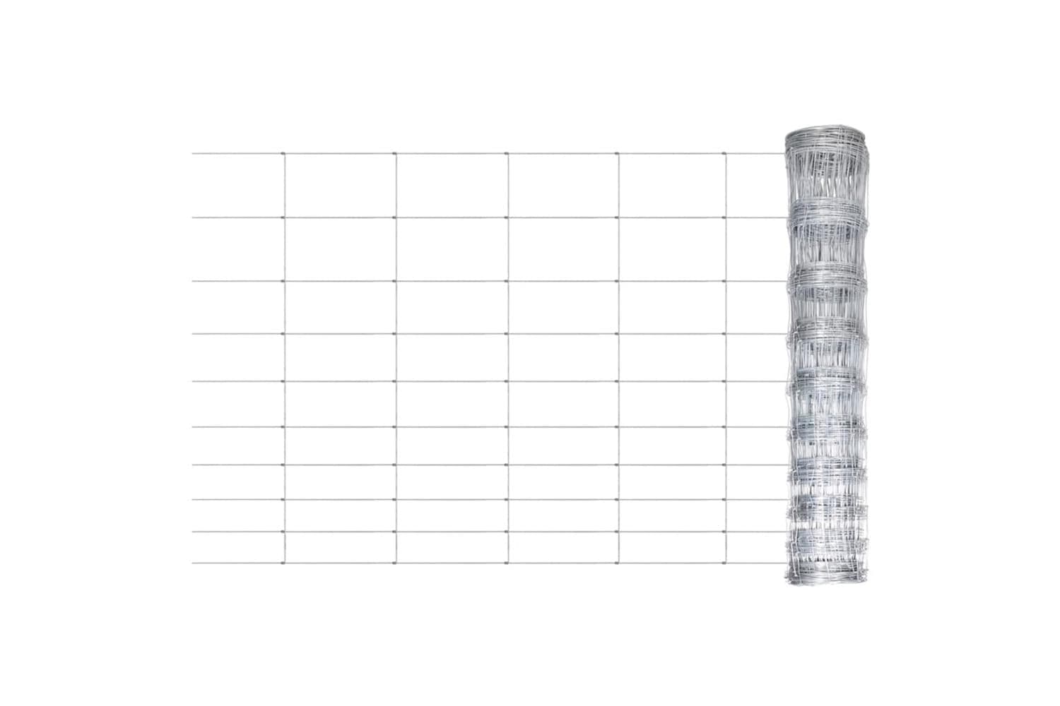 Vidaxl 149484 Garden Fence Galvanised Steel  Silver 50x1 M
