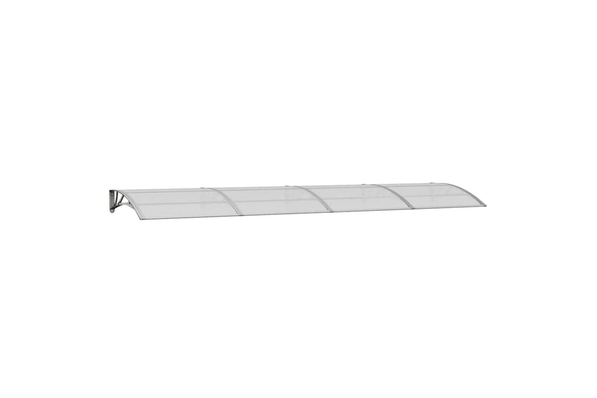 vidaXL Door Canopy Grey 400x100cm Polycarbonate