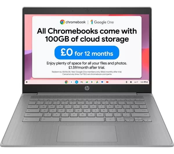 HP 14a-ne1500sa 14" Chromebook - Intel® Celeron®, 64 GB eMMC, Grey