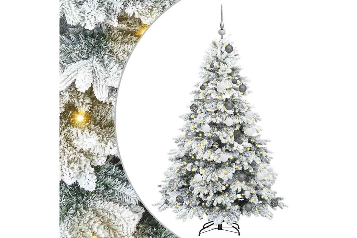 Vidaxl Artificial Christmas Tree With 300 Leds Green 180 Cm Pe And Pvc