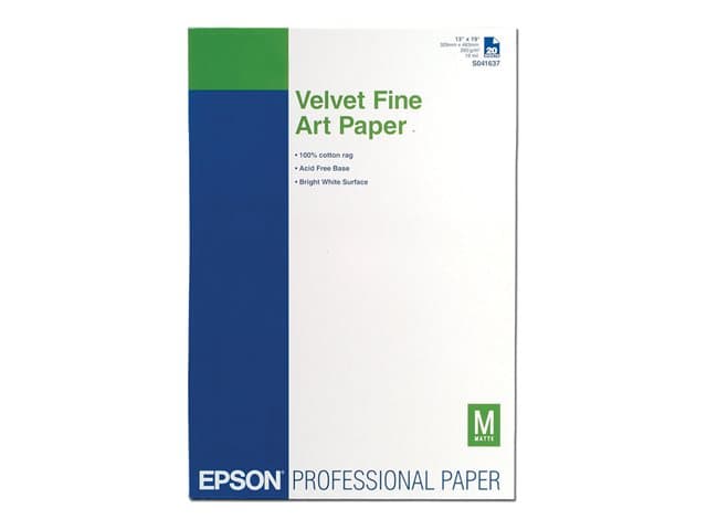 EPSON - Fine Art Velvet - paper - 20 sheet(s) - A3 Plus