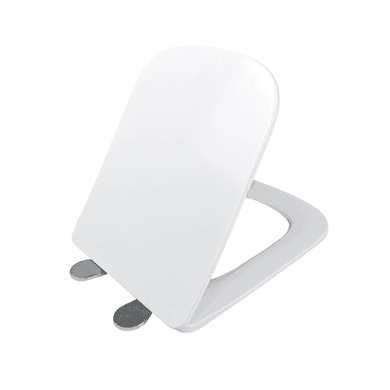 White Square Soft Close Toilet Seat with Quick Release - Boston