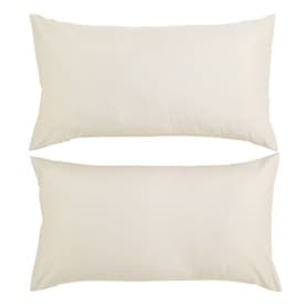 400 Thread Count Sateen King Pillowcase Pair Ivory