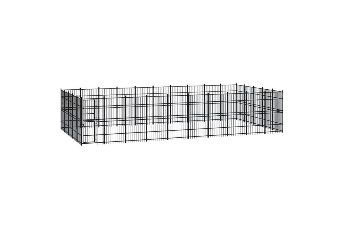 Vidaxl 3097994 Outdoor Dog Kennel Steel 46.08 M2