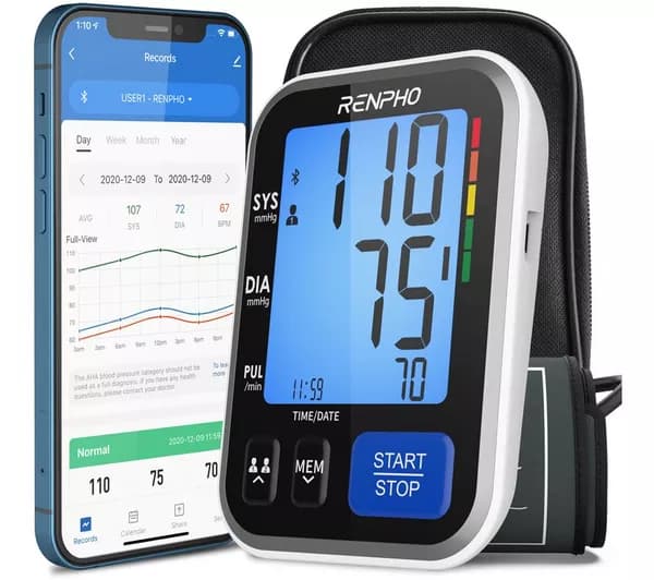 RENPHO Smart Blood Pressure Monitor - Black