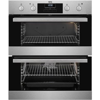 Refurbished AEG DUB331110M 60cm Double Built Under Electric Oven with Catalytic Liners Stainless Steel