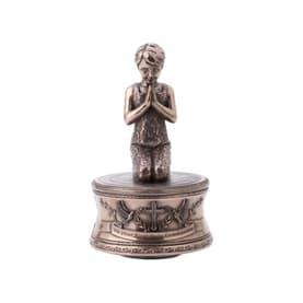 First Holy Communion Girl Bronze Music Box