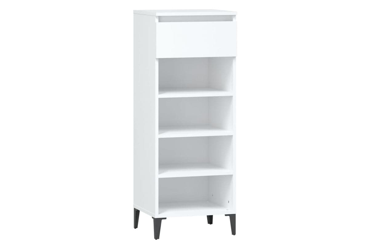 vidaXL 819780 Shoe Rack White 40x36x105cm Engineered Wood