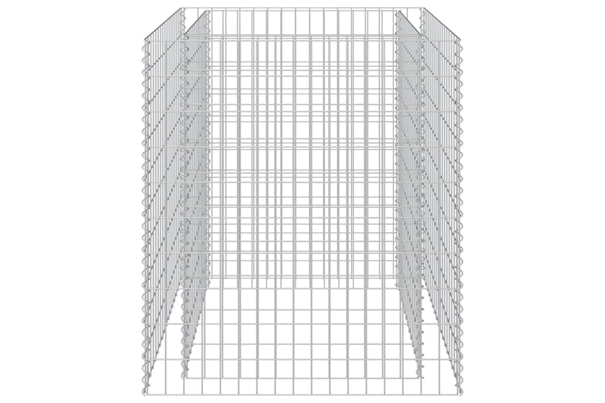 vidaXL 143556 Gabion Raised Bed Galvanised Steel 90x90x100cm