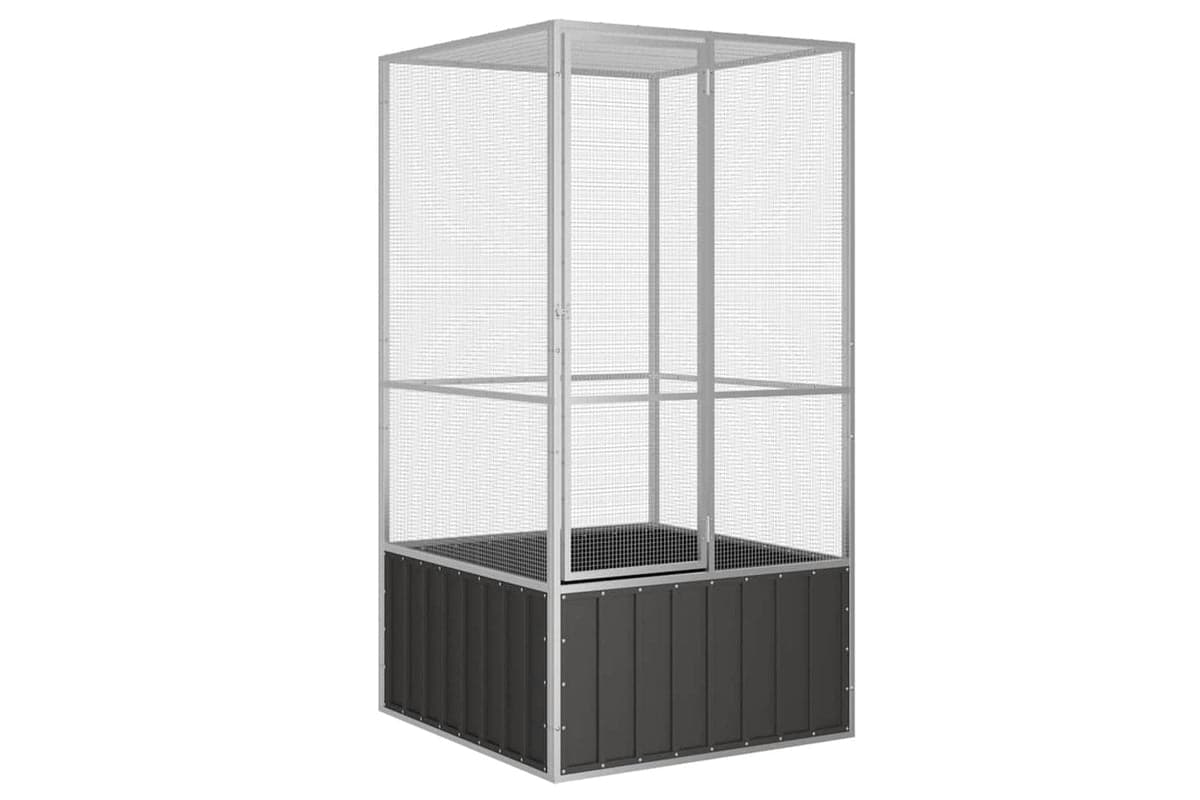 Vidaxl Bird Cage Anthracite 111x107x211.5 Cm Galvanised Steel