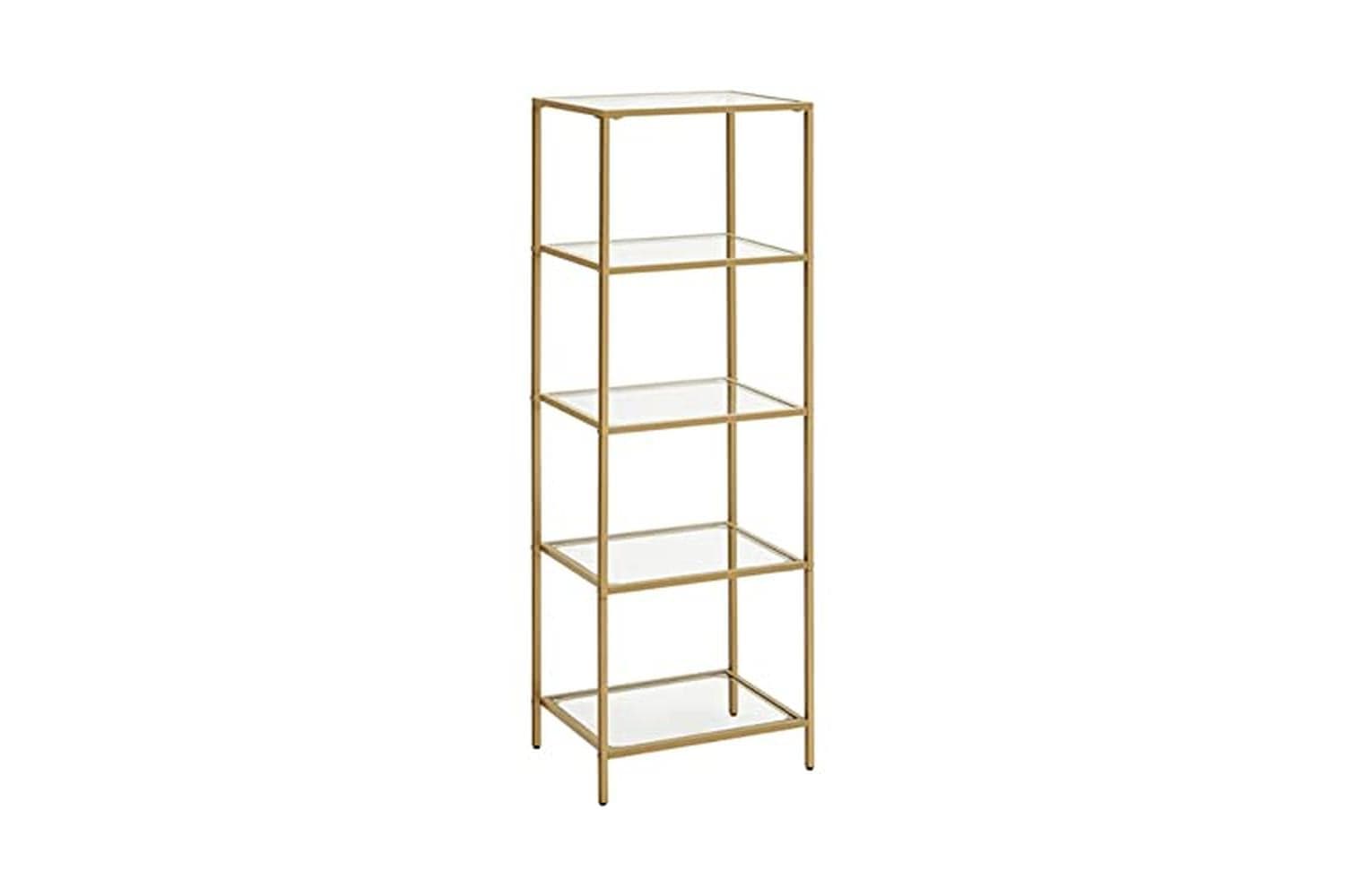 Vasagle LGT029A01 Standing Shelf with 5 Glass Shelves