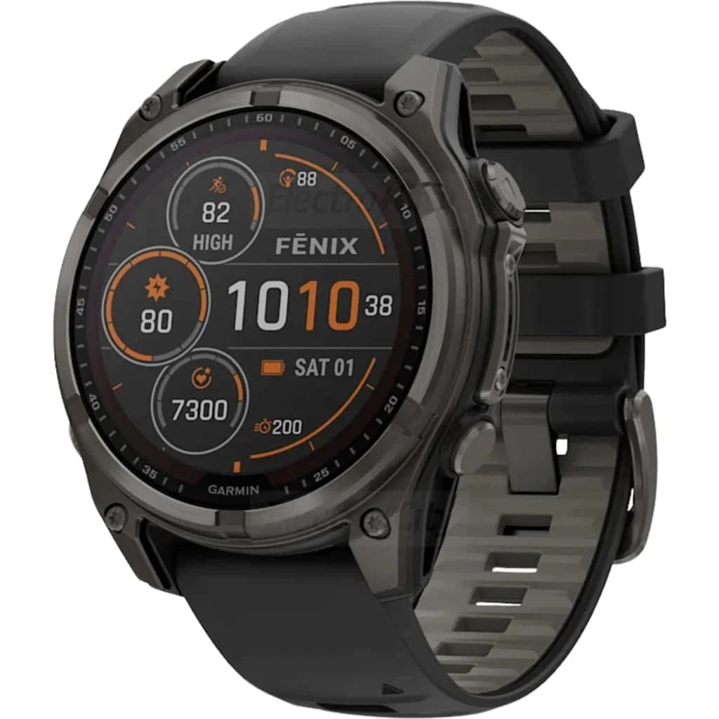 Garmin Fenix 8 47mm Solar GPS Smartwatch | Carbon Grey with Black Band