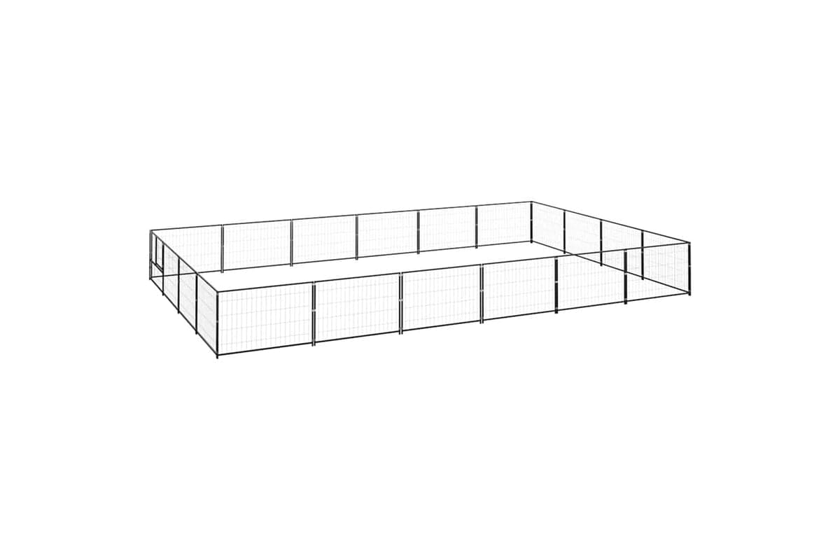 Vidaxl 3082145 Dog Kennel Black 24 M2 Steel