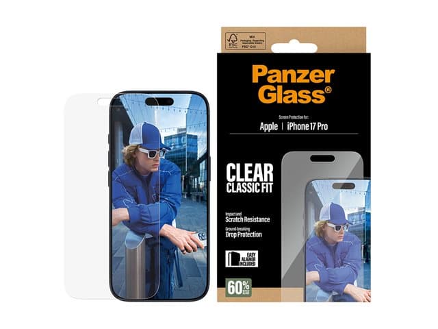 PANZERGLASS - screen protector for mobile phone - classic fit with EasyAligner