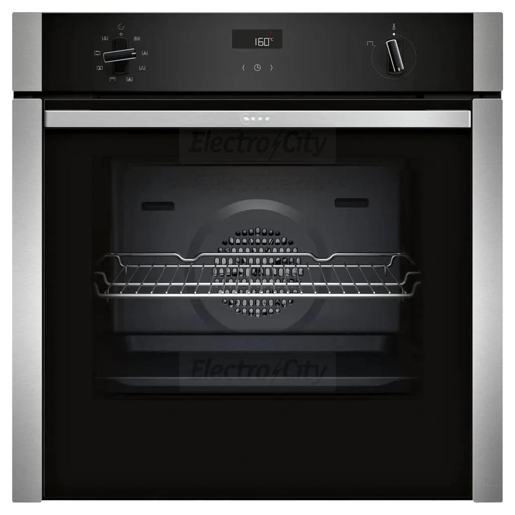 Neff N 50 71 Litre Built-in Electric Slide & Hide Oven | Stainless Steel