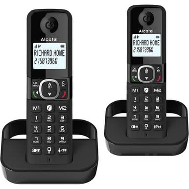 Alcatel F860 Duo ATL1423525 Twin Cordless Phone with Call Block – Black