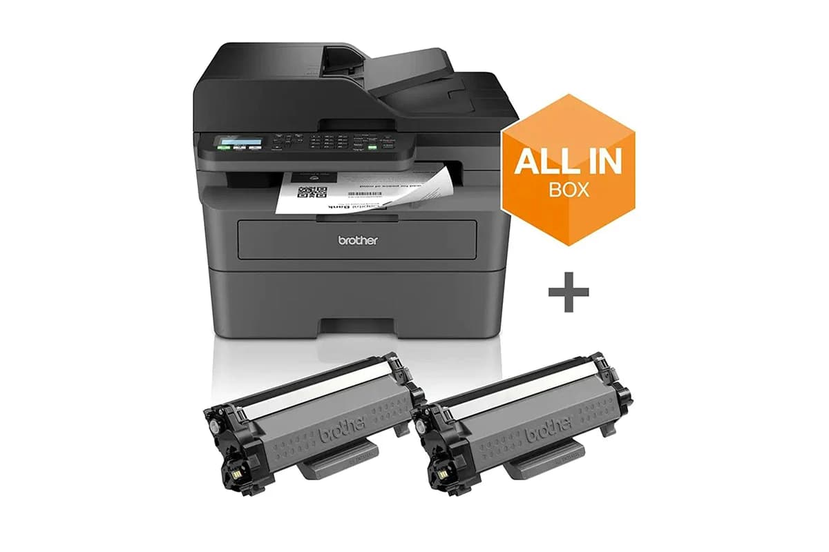 Brother MFC-L2827DWXL All-in-One A4 Mono Laser Printer All in Box Print Bundle