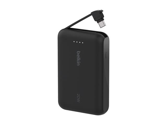 BELKIN - BoostCharge power bank - with integrated cable - USB-C - 20 watt