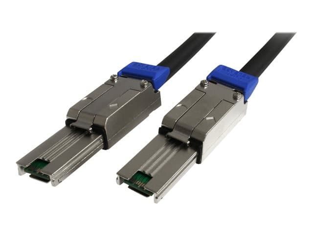 STARTECH.COM - StarTech 1m External Mini SAS Cable - Serial Attached SCSI SFF-8088 to SFF-8088 - 2x SFF-8088 (M) - 1 meter, Black (ISAS88881) - SAS external cable - TAA Compliant - SAS 6Gbit/s - 4-Lane - 26 pin 4x Shielded Mini MultiLane SAS (SFF-8088) (P) to 26 pin 4x