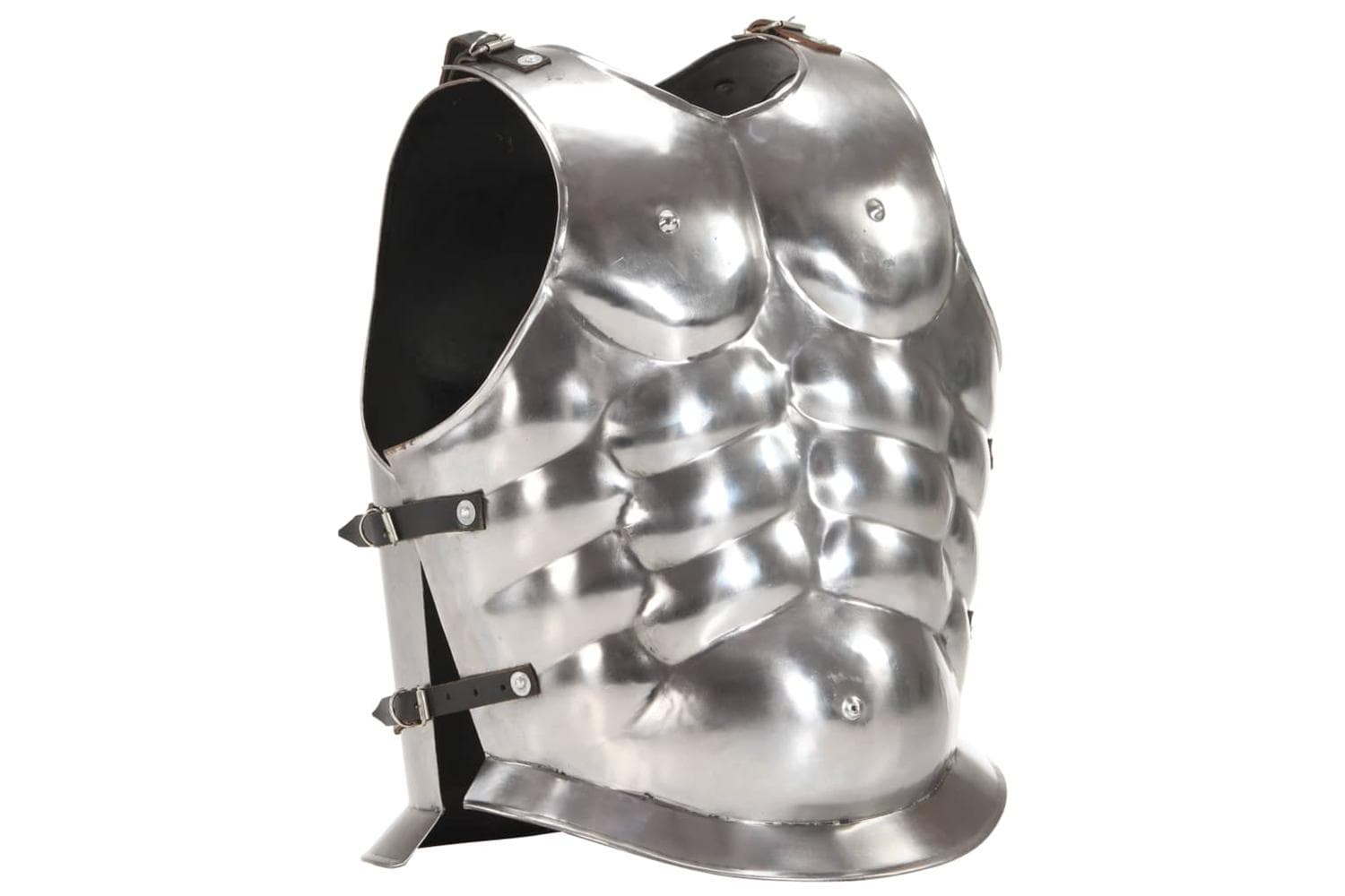 Vidaxl 286209 Roman Soldier Body Armour Cuirass Replica Larp Silver Steel