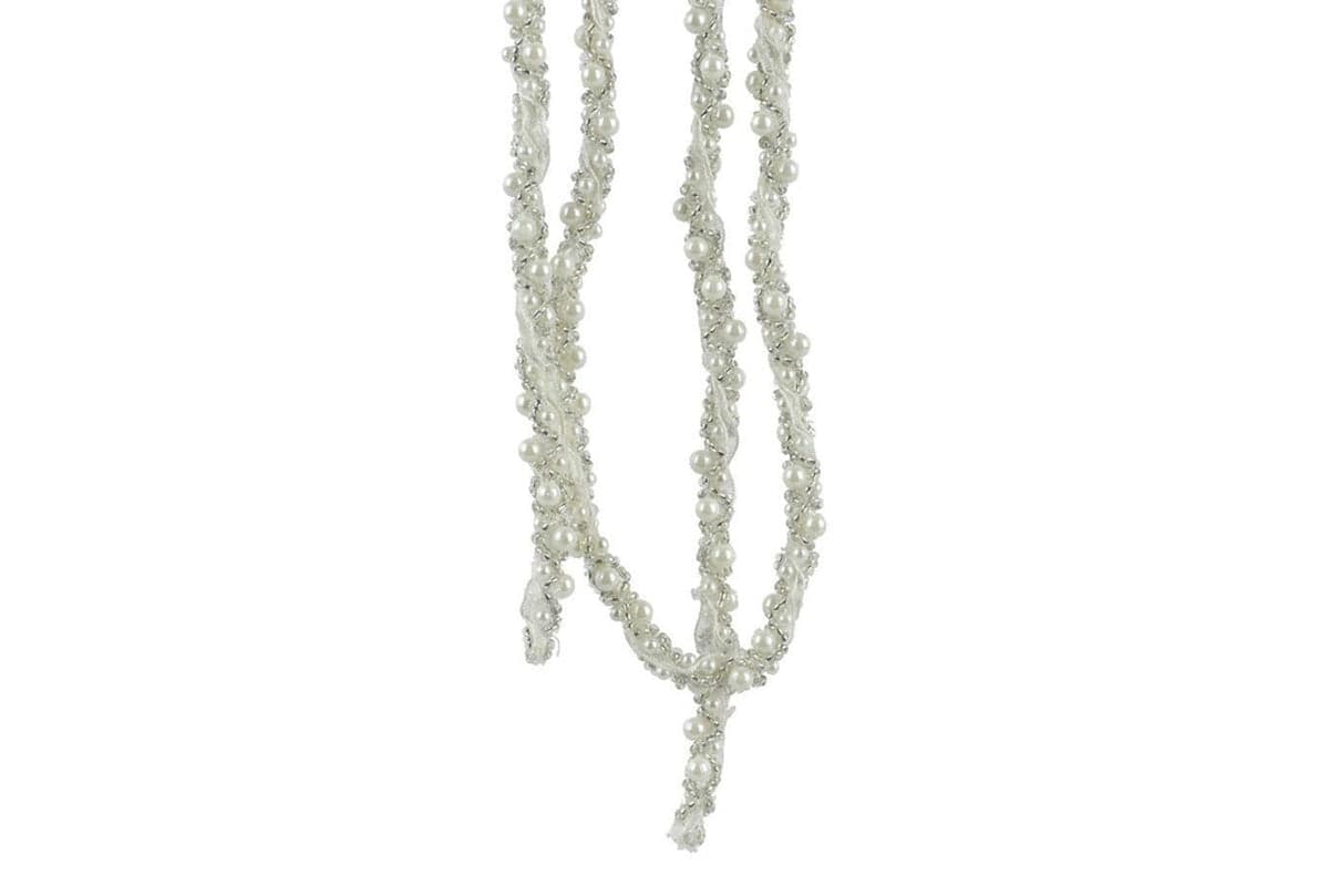 Christmas Decoration | 125cm Pearl Chain | White