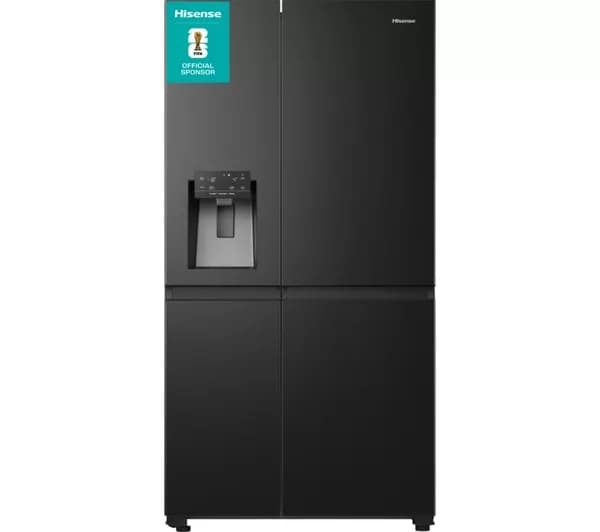 HISENSE PureFlat Infinite RS818N4IFE American-Style Smart Fridge Freezer - Black Stainless Steel