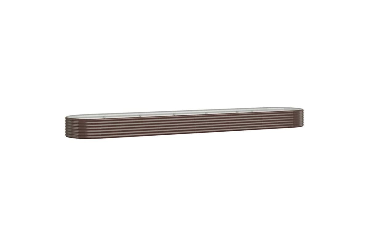 vidaXL 319010 Garden Raised Bed Powder-coated Steel 507x100x36cm Brown