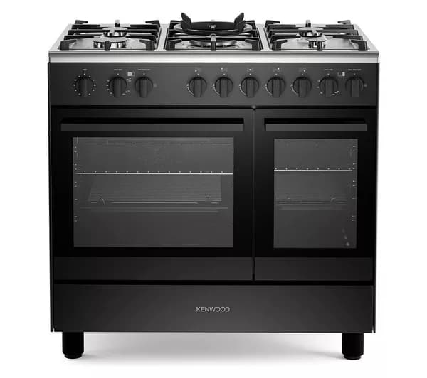 KENWOOD CK601G 90 cm Gas Range Cooker – Matt Black & Chrome