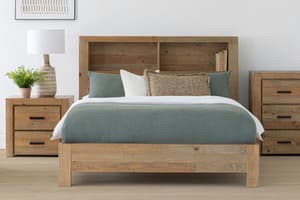 Coolmore Storage Headboard Bed Frame | King | 5ft | Natural