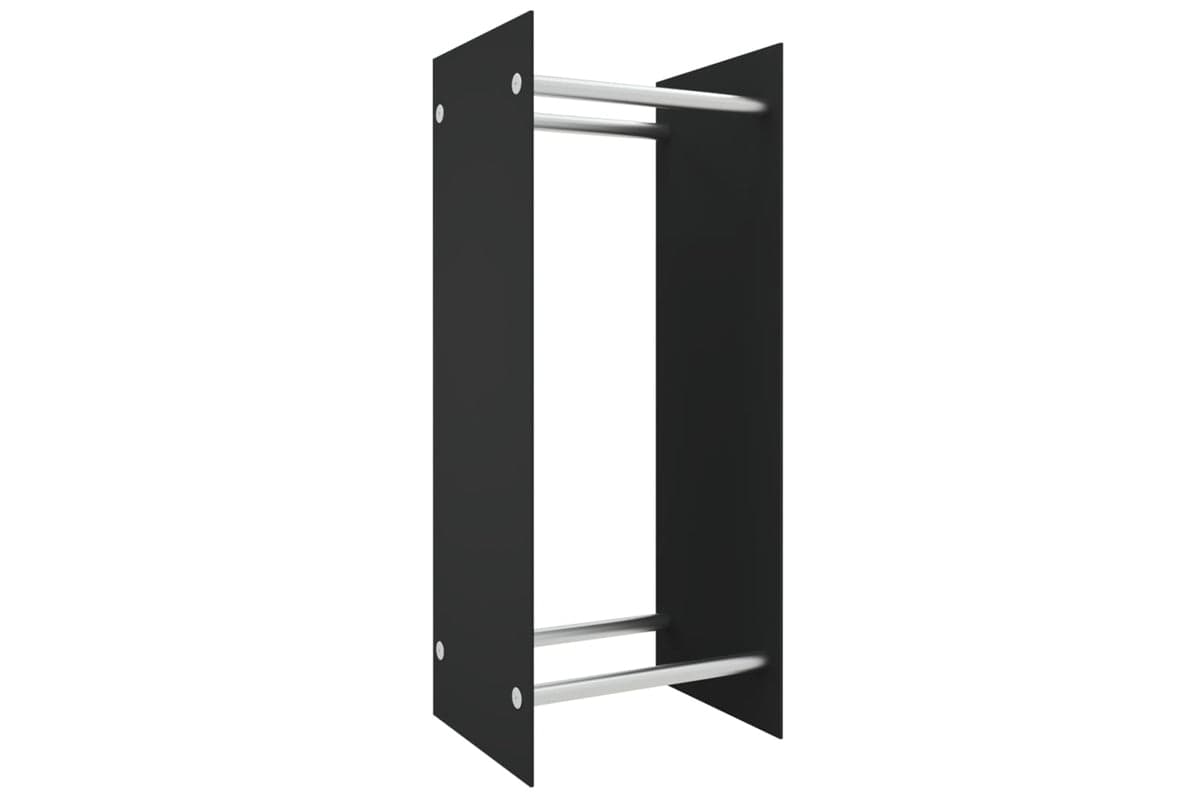 vidaXL 327467 Firewood Rack Black 40x35x100cm Tempered Glass