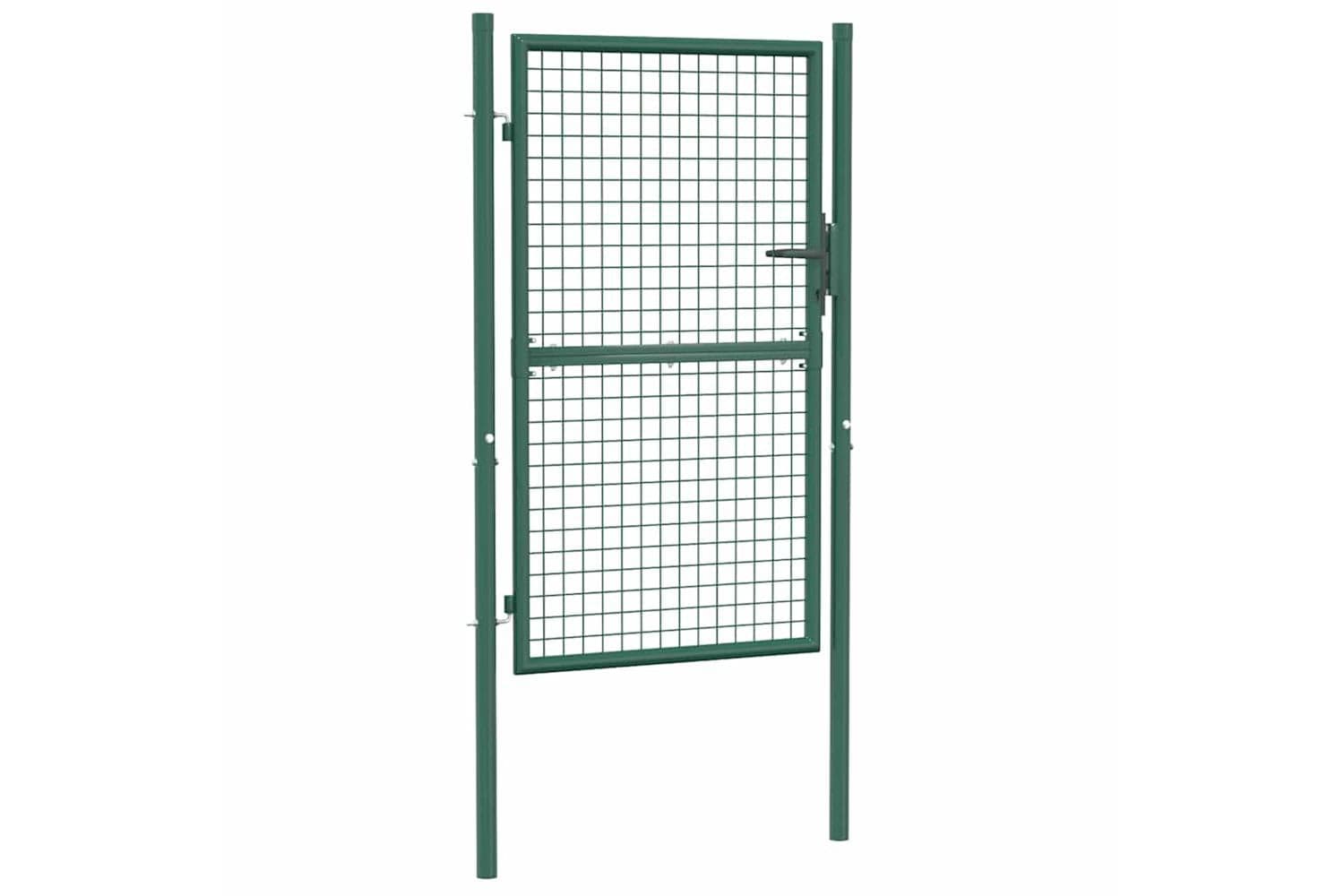 vidaXL Fence Gate Steel 100x150cm Green