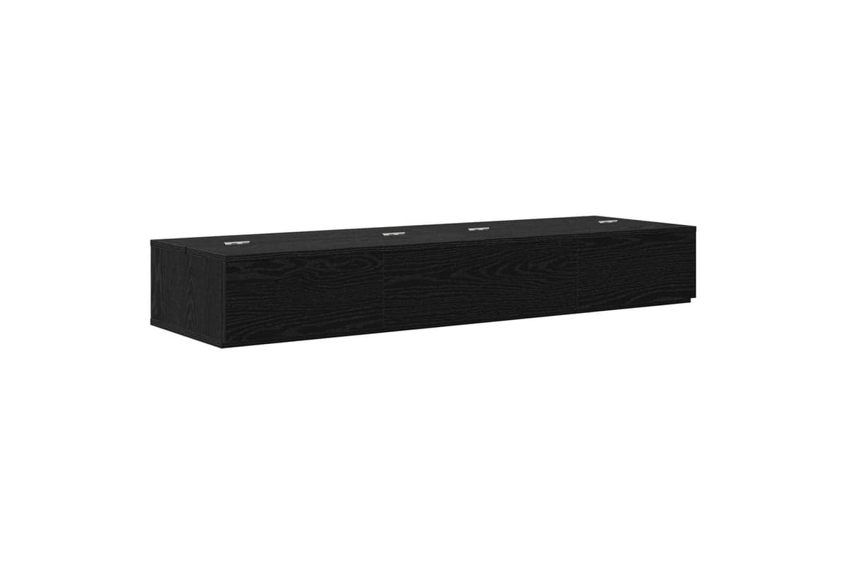 Vidaxl Studio Desk Black Oak 152 X 40 X 195 Cm Engineered Wood