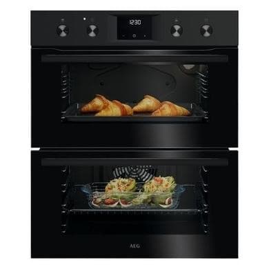 AEG 6000 Series OU5NU20B Built Under Electric Double Oven - Black